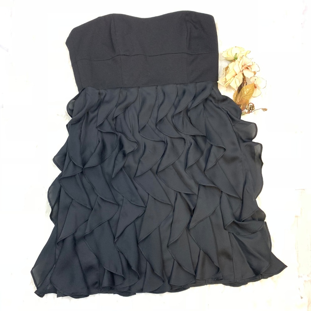 LC Lauren Conrad Black Strapless Ruffle Dress - Picture 2 of 6